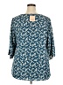 BLOOMCHIC Teal 3/4 Sleeve Blouse Size 18 - photo 2