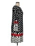 MSK Polka Dots Graphic Multi Color Black Casual Dress Size 16 - photo 4