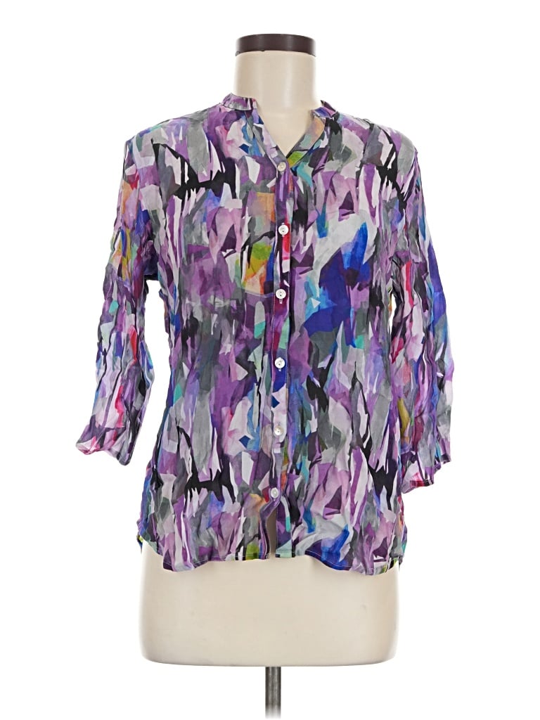 Pre-owned Apny 3/4 Sleeve Blouse In Purple