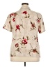 Laura Scott 100% Polyester Floral Tan Short Sleeve Blouse Size 18 - photo 2