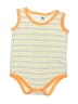 Hb 100% Cotton Stripes Yellow Short Sleeve Onesie Size 9-12 mo - photo 1
