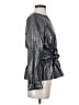 Dana Buchman 100% Linen Metallic Silver Jacket Size 4 - photo 4