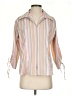 DCC Stripes Pink 3/4 Sleeve Blouse Size S - photo 1