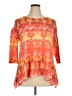 Ruby Rd. Orange 3/4 Sleeve Blouse Size 1X - photo 1