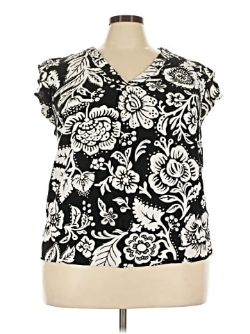 Jones New York Short Sleeve Blouse (view 1)