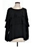 Valerie Stevens 100% Polyester Black Long Sleeve Blouse Size L - photo 1
