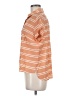 CAbi Stripes Orange Short Sleeve Button-Down Shirt Size M - photo 5
