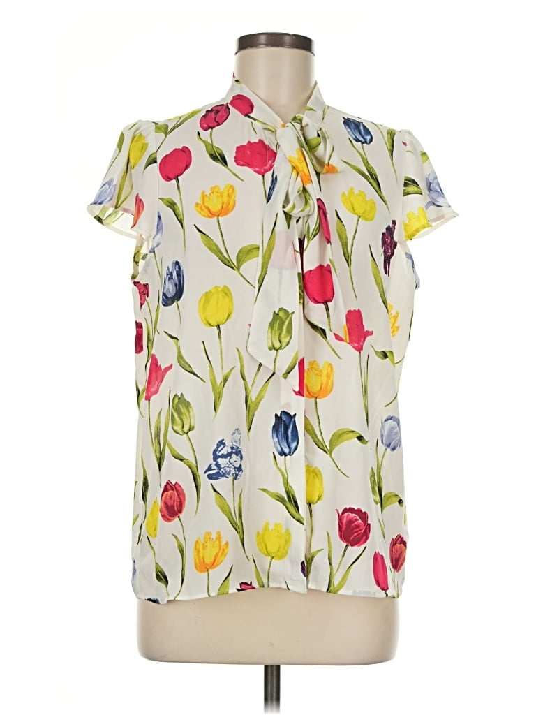 Pre-owned Maison D' Amelie Sleeveless Blouse In Ivory