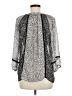 Milano 100% Polyester Silver 3/4 Sleeve Blouse Size M - photo 2