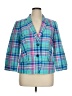 Talbots Plaid Blue Blazer Size 14 - photo 1