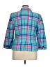 Talbots Plaid Blue Blazer Size 14 - photo 2