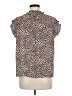 Chenault 100% Polyester Animal Print Brown Short Sleeve Blouse Size M - photo 2