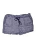 Caslon 100% Linen Chevron-herringbone Blue Shorts Size L - photo 1