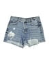 Topshop Blue Denim Shorts Size 8 - photo 1