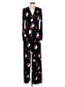 Leota Print Black Jumpsuit Size L - photo 1