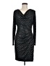 Cache Chevron-herringbone Black Cocktail Dress Size M - photo 1