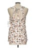 Coco + Jaimeson 100% Rayon White Sleeveless Blouse Size L - photo 2