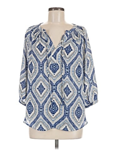 Q&A 3/4 Sleeve Blouse (view 1)
