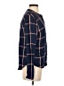 Splendid 100% Rayon Plaid Blue Long Sleeve Button-Down Shirt Size XS - photo 4