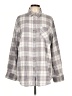 La Miel Plaid Gray Long Sleeve Button-Down Shirt Size L - photo 1