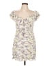 Mable 100% Polyester Floral Ivory Casual Dress Size L - photo 1