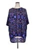Lularoe Blue Short Sleeve Blouse Size 22 - 24 - photo 1