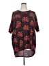 Lularoe Floral Red 3/4 Sleeve T-Shirt Size 22 - 24 - photo 1