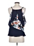 Parker 100% Polyester Blue Sleeveless Blouse Size S - photo 2
