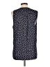 My Michelle 100% Polyester Polka Dots Blue Sleeveless Blouse Size L - photo 2