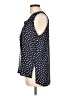 My Michelle 100% Polyester Polka Dots Blue Sleeveless Blouse Size L - photo 5