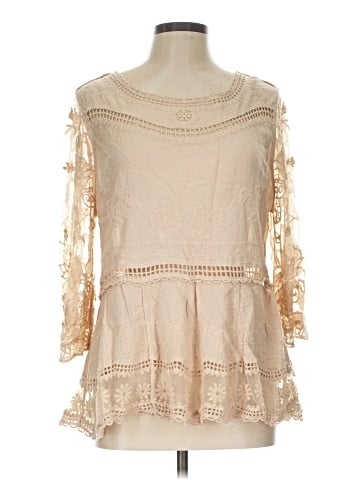 Ultra Pink 3/4 Sleeve Blouse (view 1)