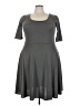 Lularoe 100% Polyester Solid Gray Casual Dress Size 24 - 26 - photo 1