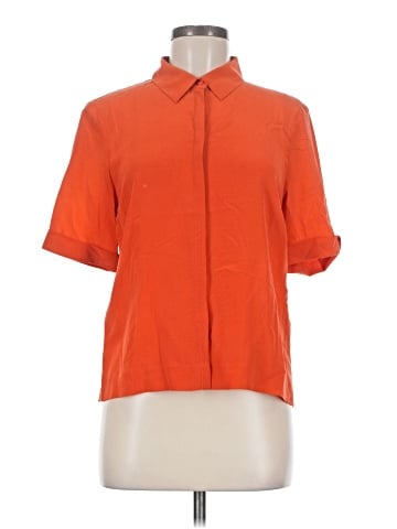 Hobbs London Short Sleeve Silk Top (view 1)