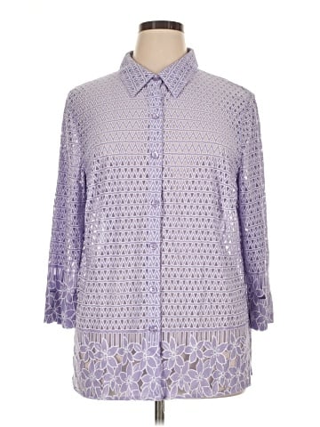 Alfred Dunner 3/4 Sleeve Button-Down Shirt (view 1)