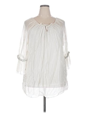MADE IN ITALY 3/4 Sleeve Blouse (view 1)