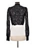 Rebecca Taylor 100% Silk Stars Silver Jacket Size 6 - photo 2