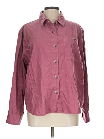 Kensie Long Sleeve Button-Down Shirt (view 1)