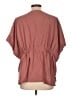 Glam 100% Polyester Brown Short Sleeve Blouse Size L - photo 2
