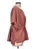 Glam 100% Polyester Brown Short Sleeve Blouse Size L - photo 4