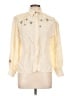 Cache 100% Silk Ivory Long Sleeve Silk Top Size 10 - photo 1