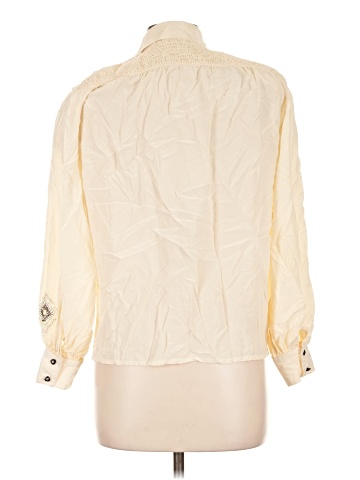 Cache Long Sleeve Silk Top (view 2)