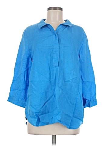 Chico's 3/4 Sleeve Button-Down Shirt (view 1)