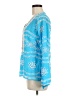 Boston Proper 100% Rayon Blue Long Sleeve Blouse Size M - photo 5