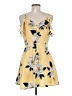 JOA 100% Polyester Floral Yellow Cocktail Dress Size M - photo 2