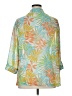 Cathy Daniels 100% Polyester Tropical Teal 3/4 Sleeve Blouse Size 1X - photo 2