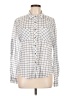 Eden & Olivia 100% Polyester Checkered-gingham Ivory Long Sleeve Blouse Size L - photo 1