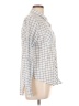 Eden & Olivia 100% Polyester Checkered-gingham Ivory Long Sleeve Blouse Size L - photo 4