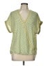 Max Studio 100% Polyester Green Short Sleeve Blouse Size L - photo 1