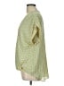 Max Studio 100% Polyester Green Short Sleeve Blouse Size L - photo 5