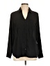 Express 100% Polyester Solid Black Long Sleeve Blouse Size L - photo 1